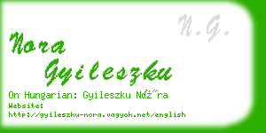 nora gyileszku business card